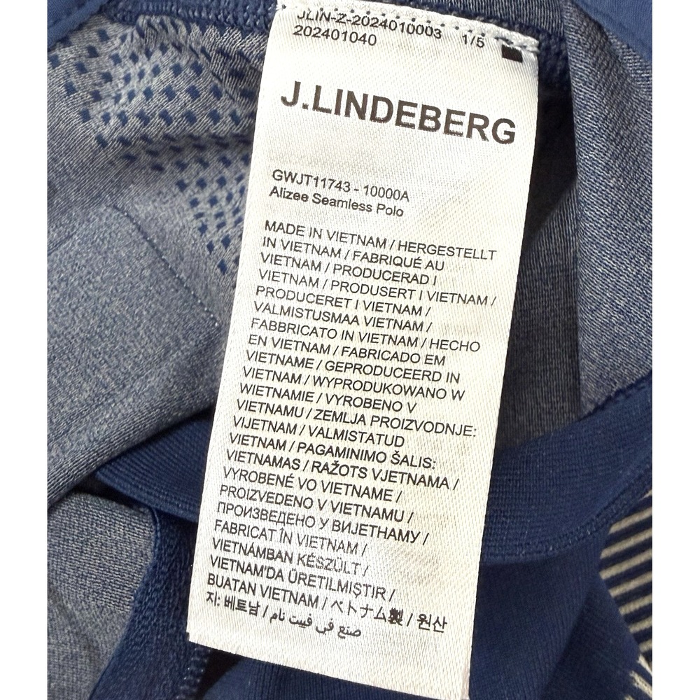 J.Lindeberg Polo Shirt Women's S Alizee Blue Seamless Activewear Team USA - Picture 8 of 9